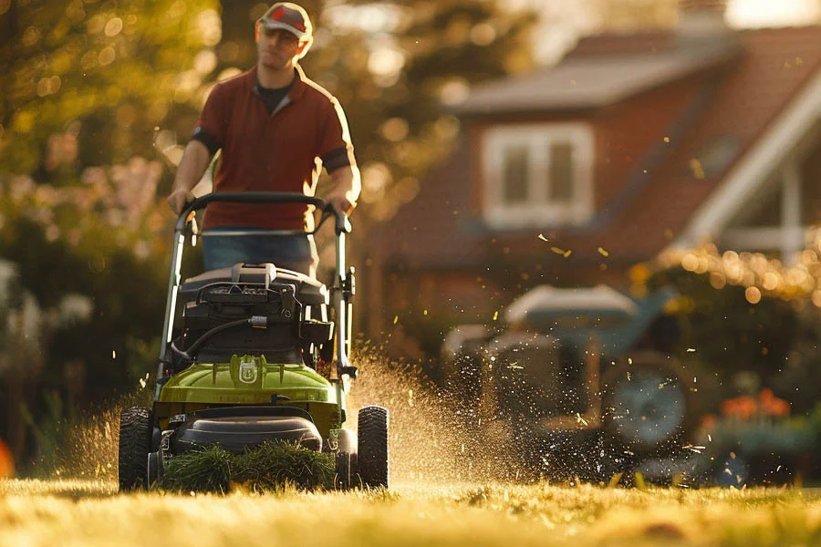 battery operated self propelled lawn mowers